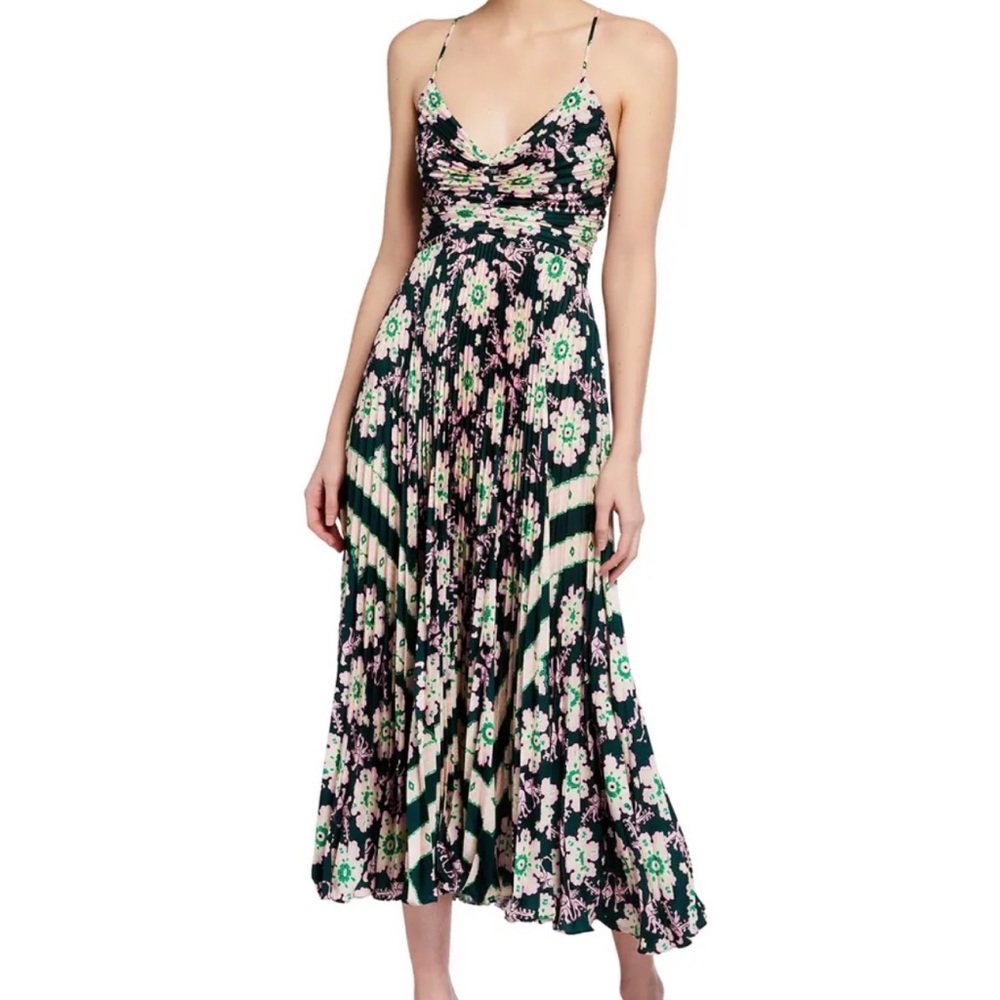 A.L.C.
Gemini Pleated Printed Midi Dress